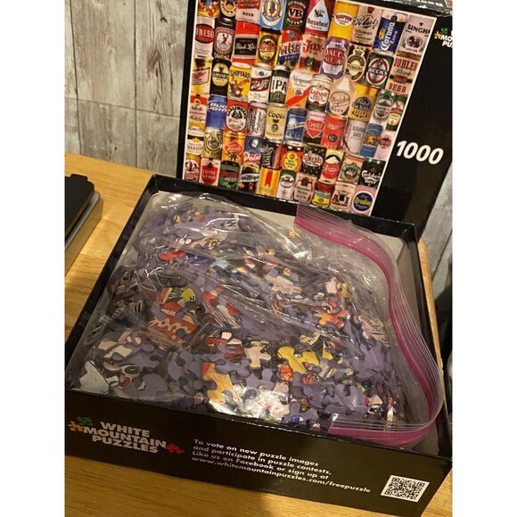 White Mountain Beer Cans 1000 Piece Jigsaw Puzzle No. 1130T - Picture 6 of 6